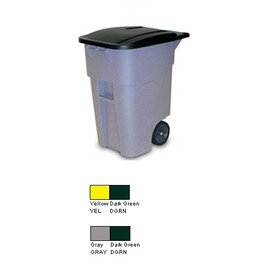 Rollcontainer BRUTE® 189,3 ltr Kunststoff grau | blau Klappdeckel  L 600 mm  B 600 mm  H 984 mm Produktbild