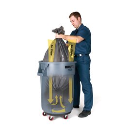 Container mit Lüftungskanälen BRUTE CONTAINER 166,5 ltr Kunststoff grau Ø 610 mm  H 800 mm Produktbild