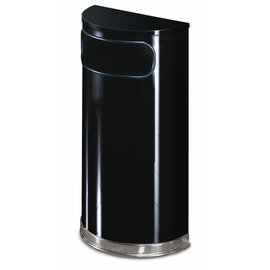 Abfallbehälter DESIGNER LINE 34 ltr Stahl schwarz Einwurföffnung vorne  L 458 mm  B 229 mm  H 813 mm Produktbild