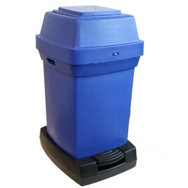 Windel Abfallbehälter NAP2 65 ltr Kunststoff blau mit Fußpedal  L 410 mm  B 470 mm  H 770 mm Produktbild
