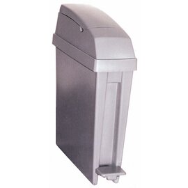 Sanitär Abfallbehälter 20 ltr Kunststoff grau platinfarben mit Fußpedal  L 160 mm  B 510 mm  H 575 mm Produktbild 0 L