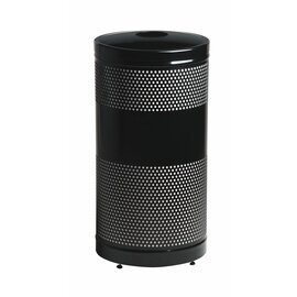 Abfallcontainer HOWARD CLASSICS 95 ltr Stahl schwarz Lochdeckel Ø 457 mm  H 902 mm Produktbild