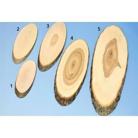 Rindenholzplatte Holz oval  L 320 mm Produktbild
