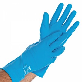 Chemikalienschutzhandschuhe SATIN S Latex blau | 300 mm Produktbild