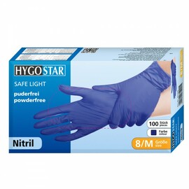Nitril-Handschuhe SAFE LIGHT M Nitril blau | 240 mm Produktbild 1 S