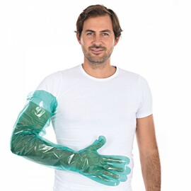 LDPE-Handschuhe SOFTLINE LONG Universal LDPE grün | 900 mm Produktbild
