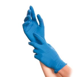 Einweghandschuh SOFT BLUE M Latex blau puderfrei | Einweg Produktbild
