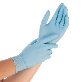 Nitril-Handschuhe M blau EXTRA SAFE • puderfrei Produktbild