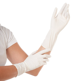 Nitril-Handschuhe L weiß SAFE LONG LIGHT • puderfrei Produktbild