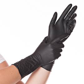 Nitril-Handschuhe M schwarz SAFE LONG • puderfrei Produktbild