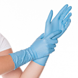 Nitril-Handschuhe S blau SAFE LONG • puderfrei Produktbild