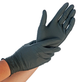 Nitril-Handschuhe L schwarz EXTRA SAFE • puderfrei Produktbild