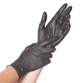 Nitril-Handschuhe S schwarz SAFE LIGHT • puderfrei Produktbild