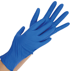 Nitril-Handschuhe S blau POWER GRIP • puderfrei Produktbild