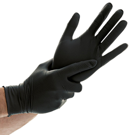 Nitril-Handschuhe L schwarz HYGOSTAR POWER GRIP puderfrei Produktbild