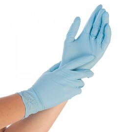Schutzset CORONA HYGOSTAR blau-weiß Brille | Kittel | Mundschutz | Handschuhe | Müllbeutel Produktbild 3 S
