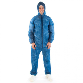 Overall LIGHT XXL PP-Vlies blau mit Kapuze Produktbild