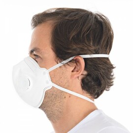 Atemschutzmaske FFP2 HYGOSTAR weiß PP-Vlies mit Ventil Produktbild 2 S