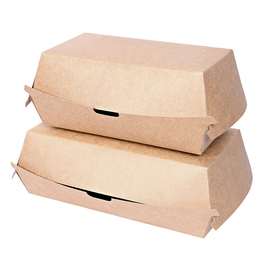 Sandwich-Box NATURE Star CLUB Kraftpapier braun | 107 mm x 207 mm H 79 mm Produktbild