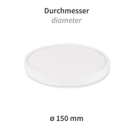 Bio Deckel Einweg | Only Paper für Salatschalen | Pappe Ø 150 mm Produktbild