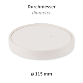 Bio Deckel Only Paper für Suppenbecher | Pappe Ø 115 mm Produktbild