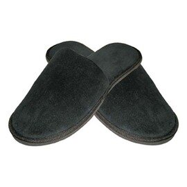 Slipper DELUXE Einheitsgröße Samt-Velour schwarz geschlossen  L 285 mm Produktbild