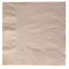 Bio-Serviette 2-lagig Falz 1/4 natur 330 mm  x 330 mm Produktbild