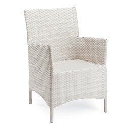 Dining Chair Diva, Korbsessel mit Aluminiumgestell, Farbe: weiß Produktbild