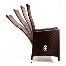 Relax-Sessel Diva, Korbsessel mit hoher Rückenlehne, stufenlos mit Gasfeder verstellbar,  Aluminiumgestell, Farbe: mocca Produktbild 1 S