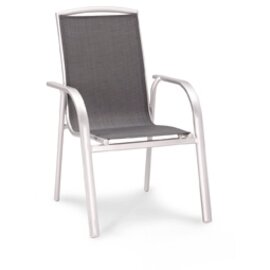 Stapelsessel PALERMO anthrazit | 590 mm  x 620 mm | niedriger Rücken Produktbild