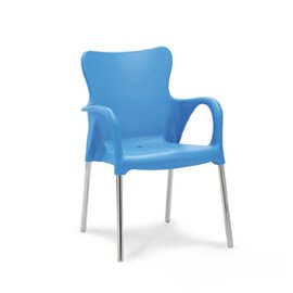 Stapelsessel MAUI blau | 540 mm  x 520 mm | niedriger Rücken Produktbild 0 L