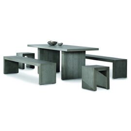 Tischgruppe ROCKALL  • Tisch | 2 Bänke | 2 Hocker  • grau Produktbild