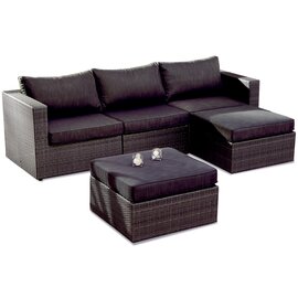 Lounge-Set ARUBA  • 2 Eckelemente | Mittelelement | 2 Beistelltische  • anthrazit Produktbild