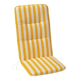 Monoblock-Kissen Tischdecke | 2 Bankauflagen gelb-weiß  • Rückenausführung hoch Produktbild