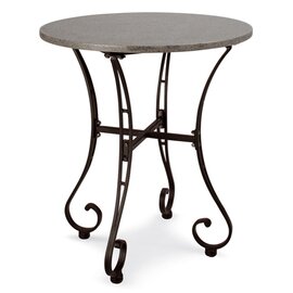 Tisch Toscana, rund, Ø 70 cm, Höhe 75 cm, mit Spraystone-Platte, Farbe: schwarz/anthrazit Produktbild