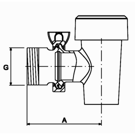 Entleerhahn Kochkessel AG M60x2 mm O-Ring dichtend Ausladung 112 mm Messing Produktbild 1 S