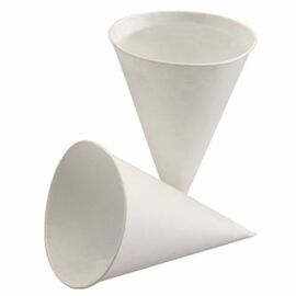 Spitzbecher Zuckerrohrpapier weiß 150 ml Ø 85 mm H 115 mm Produktbild