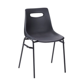 Stapelstuhl NEW CAMPUS • schwarz • feuerresistent | Sitzhöhe 470 mm Produktbild
