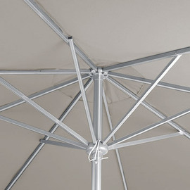 Sonnenschirm TERRASSE hellgrau rund Ø 300 cm H 250 cm Produktbild 1 S