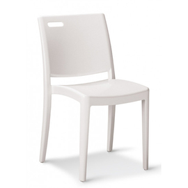 Terrassenstuhl CLIP GR • weiß stapelbar | Sitzhöhe 450 mm Produktbild