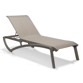 Sonnenliege SUNSET silber | beige stapelbar | 1920 mm x 780 mm H 390 mm Produktbild