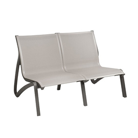 Lounge-Sofa | 2-Sitzer SUNSET • silber | grau | Sitzhöhe 380 mm Produktbild