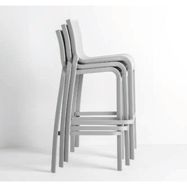 Terrassen-Barstuhl • schwarz | grau stapelbar | Sitzhöhe 795 mm Produktbild 1 S