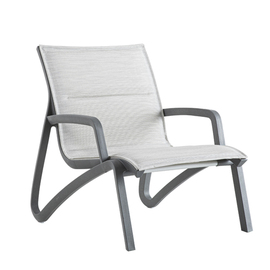 Lounge-Sessel SUNSET CONFORT mit Armlehnen • schwarz | grau | 610 mm x 830 mm H 890 mm | Sitzhöhe 380 mm Produktbild