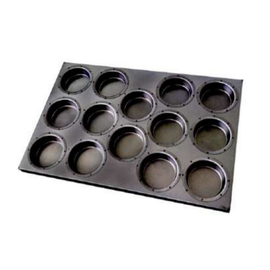 Multiform-Backblech • Muffin Bäckernorm antihaftbeschichtet | 14 Mulden | Muldenmaß Ø 100 x H 30 mm L 600 mm B 400 mm Produktbild