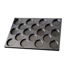 Multiform-Backblech • Muffin Bäckernorm antihaftbeschichtet | 18 Mulden | Muldenmaß Ø 90 x H 19 mm L 600 mm B 400 mm Produktbild