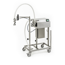 Abfüllmaschine | Portioniermaschine AP 2024-040 mit Ansaugschlauch | Standgerät fahrbar Produktbild