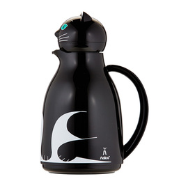 Isolierkanne THERMO-CAT 1 ltr schwarz glänzend Glaseinsatz Drehverschluss  H 265 mm Produktbild