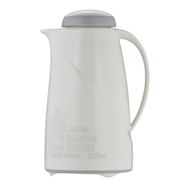 Isolierkanne WAVE COFFEE BREAK 1 ltr weiß Vakuum-Hartglas Drehverschluss  H 252 mm Produktbild