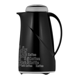 Isolierkanne WAVE COFFEE BREAK 1 ltr schwarz Vakuum-Hartglas Drehverschluss  H 252 mm Produktbild